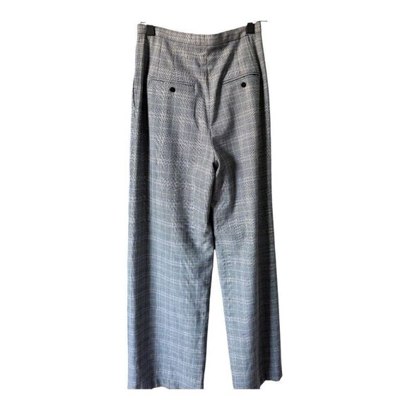 Aritzia Babaton Pleated Straight Leg Houndstooth High Waist Stretch Pants Size 8 - Picture 5 of 6